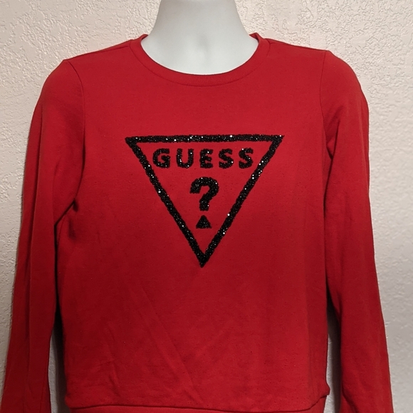 GUESS Red Long Sleeve Top - Picture 1 of 2